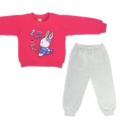 GENERICO - Conjunto Franela reactiva - 2 piezas - Conejita - Fucsia