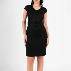 TEILOR - VESTIDO CORTO SASTRE CON CINTURON MUJER