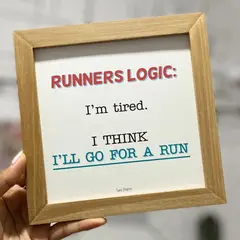 CASA PIZARRO - Cuadro running regalo para runners, 17 x 17 cm