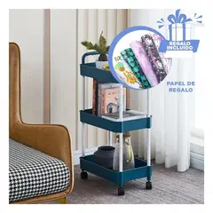 GENERICO - Estante Plastificado en Color Azul Y+Papel de Regalo