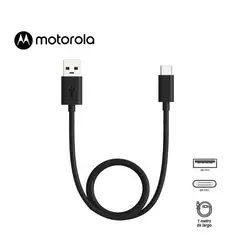 MOTOROLA - Cable USB A Tipo C TurboPower - Negro