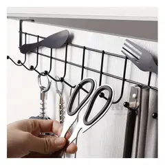 GENERICO - Colgador para Instalar Detras de Puertas en Color Negro
