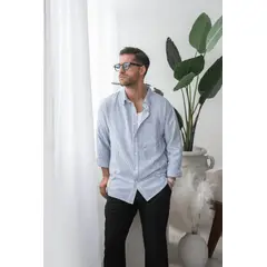 GENERICO - Camisa 100% Algodón Hombre Rayas