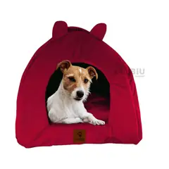GENERICO - Cama Diseño Iglu de Color Talla S Guinda Y+Papel de Regalo