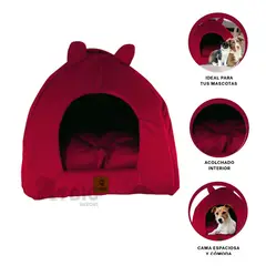 GENERICO - Colchon Ligero Pet Talla S Guinda Y+Envoltorio de Regalo