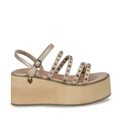 GOTTA - Sandalia Plataforma Dorada Mujer 15629