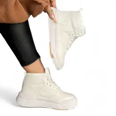 GENERICO - Zapatilla Mujer Classic Pasador Cruzado 2086L-55 Color Blanco