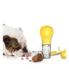 RYBIU IMPORT - Botella para Agua y Comida Tono Amarillo Y+Regalo Stickers