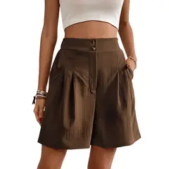 BLWOENS - Shorts Mujer - Café