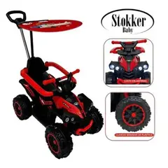 GENERICO - Carrito Buggy con Guiador Musical y Bluetooth Rojo Para Niños