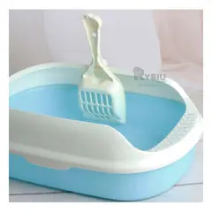 GENERICO - Arenero Estetico y Util para Gatitos Azul Y+Regalo Stickers