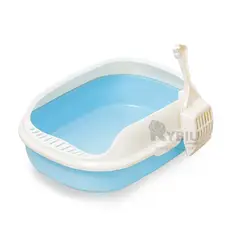 GENERICO - Baño Funcional para Higiene Gatuna Azul Y+Regalo Stickers