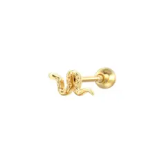 CLEO JOYAS & ACCESORIOS - Piercing Serpiente Vib 925 Dorado Plata