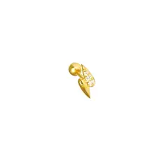 CLEO JOYAS & ACCESORIOS - Piercing Rayo 925 Dorado Plata