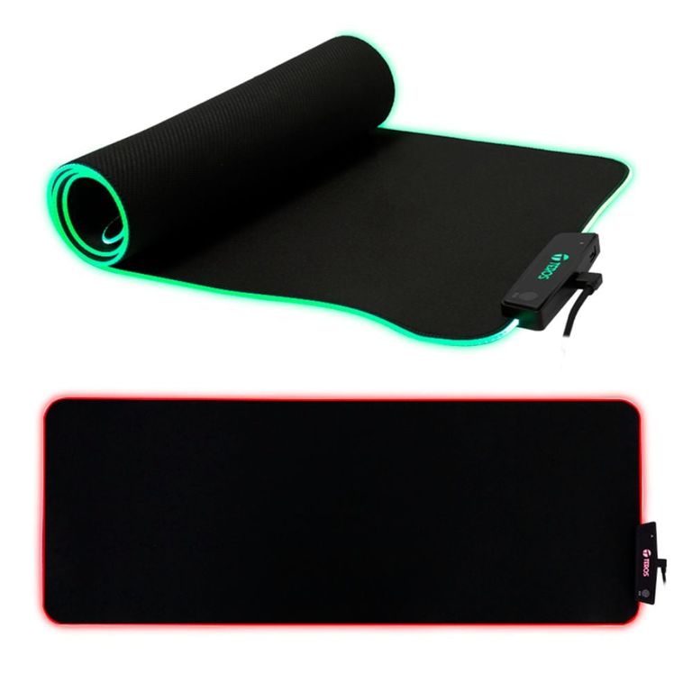 Mouse pad RGB Gamer 80X30 TE-3013G USB a tipo C Negro