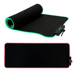 TEROS - Mouse pad RGB Gamer 80X30 TE-3013G USB a tipo C Negro