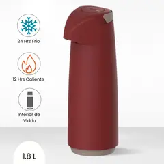 TRAMONTINA - Termo Sifon Exata Rojo 1.8 L