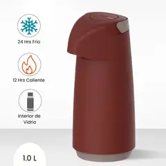 TRAMONTINA - Termo Sifon Exata Rojo 1.0 L