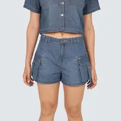 PARADA 111 - SHORT CARGO CINTURA MUJER PARADA111 KAZY