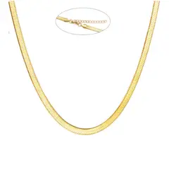 CLEO JOYAS & ACCESORIOS - Cadena Snake Dorado Acero