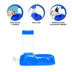 GENERICO - Fuente de Agua para Mascotas de Color Azul Y+Gift Stickers
