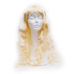 GENERICO - HALLOWEEN - Peluca artificial de poliéster Color Dorado