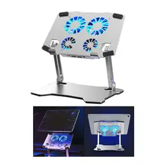 SEISA - Soporte Ventilador De Aluminio Para Tablet Ajustable Cooler Plegable