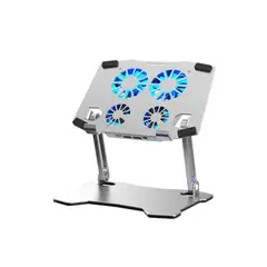 SEISA - Soporte De Aluminio Para Tablet Ipad Ventilador Cooler Ajustable