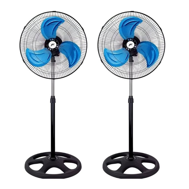 VENTILADOR DE METAL 12" 45W 3 HELICES NEGRO 1M