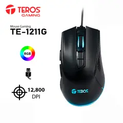 TEROS - Mouse gamer TE-1211G mouse para juegos con cable