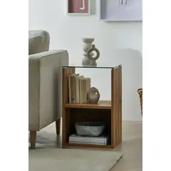 TU MESITA - Mesa Lateral Multiusos Piastri color marrón