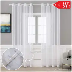 INSPIRA - Cortina de Voile cortina elegante 140 X 240 cm SET