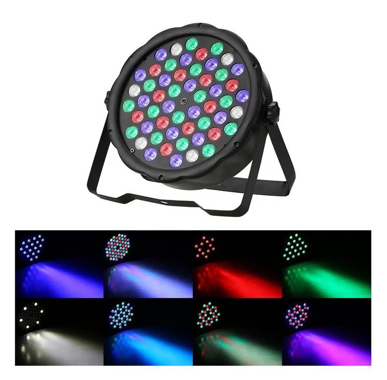 Tacho Par Led Rgb 54 Led Control Remoto Dmx Fiesta Dj Evento