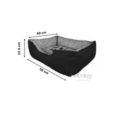 RYBIU IMPORT - Cojin Transportable para Perros de Negro Y+Gift Stickers