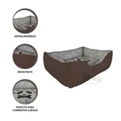 GENERICO - Cojin Comodo para Perros Marron XL Y+Envoltorio de Regalo