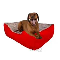 GENERICO - Cama con Base de Lona de Color Rojo XL Y+Papel de Regalo