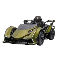 LAMBORGHINI - Carro a Bateria para Niños Visión Verde Militar