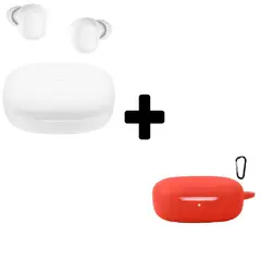 XIAOMI - Redmi Buds 6 Play Blanco + Funda de Silicona Rojo
