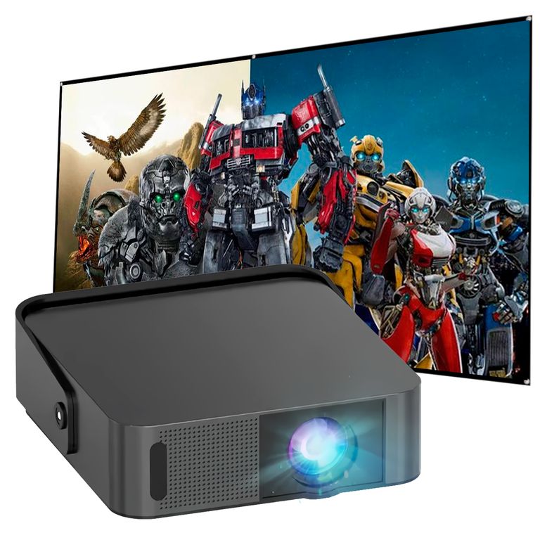 Proyector Smart SD200 con Ecran Blanco 120” para Cine en Casa