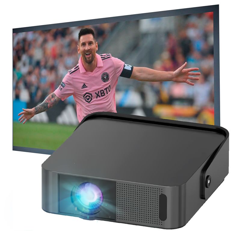 Proyector Smart SD200 con Ecran Gris 120” para Cine en Casa