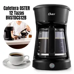 OSTER - Cafetera De 12 Tazas Con Filtro Permanente ON/OFF BVSTDCS12B