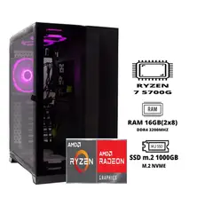HALION - PC GAMER RYZEN 7 5700G 16GB RAM DUAL 1TB SSD M.2 CASE FUENTE 600W GAMER