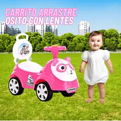 GENERICO - Carrito Arrastre juguete Osito con lentes para niñas