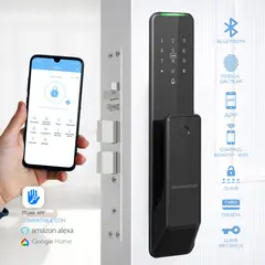 STRONGHOLD - Cerradura digital ultra delgada WIFI SLIM + Asesoría de Instalación