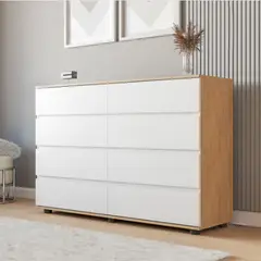 GENERICO - Comoda Moderna Nilan Blanco con Duna R&R MUEBLES