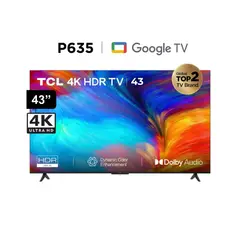 TCL - Televisor Led 43 UHD 4K Smart Google Tv 43P635