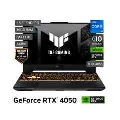 Laptop TUF Gaming FX507 15.6'' Intel Core i7-13620H 16GB DDR5 1TB RTX 4050 Windows 11 Español