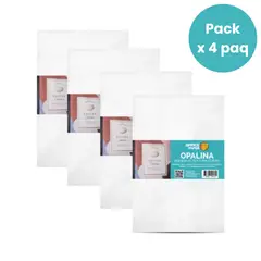 OFFICE PAPER - Pack Opalina Textura Cuero por 05 Hojas A4 x4 Paquetes