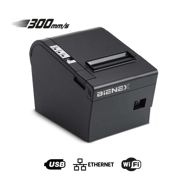 Impresora ticketera termica ETHERNET WIFI USB 80mm