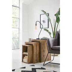 TU MESITA - Set Mesa Lateral x3 Imakel color Marrón